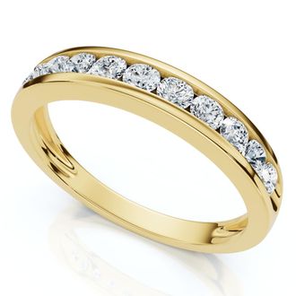 Pompeii3 1/2ct 14K Yellow Gold Channel Set Diamond Wedding Ring Size Selectable