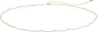 Set & Stones Bobbi Pearl Belly Chain in Gold at Nordstrom