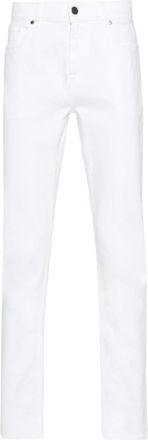7 For All Mankind Slimmy mid-rise slim-cut jeans - men - Elastane/Elastomultiester/Cotton - 33 - White