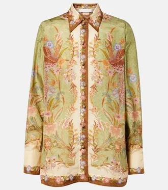 Zimmermann Indra printed silk shirt