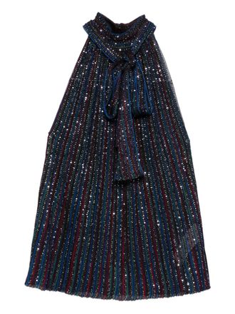 Missoni striped top - women - Silk/Nylon - 42 - Multicolour