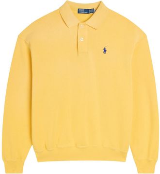 Polo Ralph Lauren Logo-embroidered Cotton-blend Polo Sweatshirt - Yellow - XL (UK16 / XL)