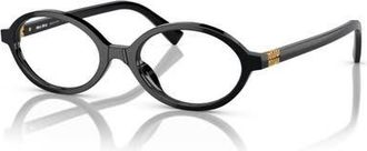 Miu Miu 50mm Oval optical glasses in Black at Nordstrom