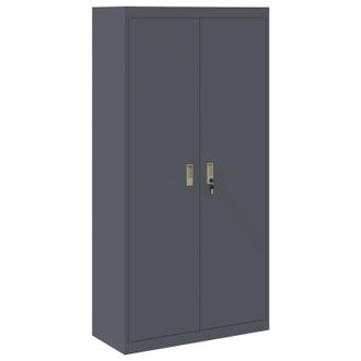 vidaXL Armario De Almacenamiento Antracita 90 X 40 X 180 Cm Acero Vidaxl