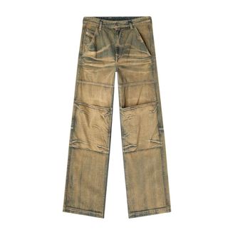 Diesel Straight Jeans, female, Beige, Size: W32 Straight Jeans