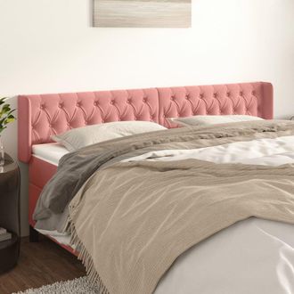 vidaXL Cabecero De Terciopelo Rosa 203x16x78/88 Cm Vidaxl