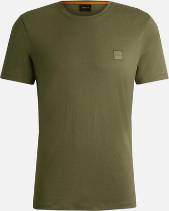 HUGO BOSS Mens Hugo Boss Khaki Tales Mens Crew Neck T-Shirt - Green - Size: 38