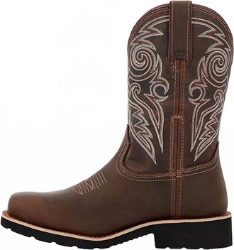 Rocky Womens Monocrepe Steel Toe Western Boot In Brown