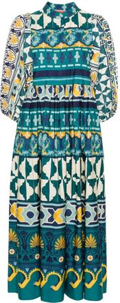 La DoubleJ Portofino midi dress - women - Cotton - L - Blue