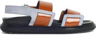 Marni Fussbett Light Blue Leather Sandals