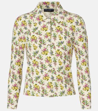 Dolce & Gabbana Floral polo shirt