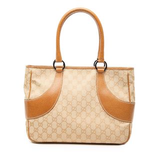 Gucci Pre-owned Womens Gg Canvas Tote - Beige Textile - One Size