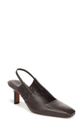 Vince Ven Leather Slingback Pump in Ganache at Nordstrom, Size 5.5