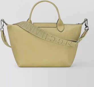 Longchamp tote bag top handles detachable strap hardware