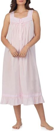 Eileen West Cotton Lawn Ballet Nightgown in Pink/white at Nordstrom, Size X-Large