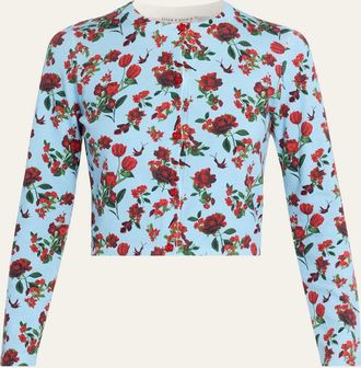 Alice & Olivia Carson Printed Cardigan