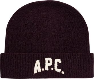 A.P.C. Axel Muts - unisex - Hoeden - Paars - ONE Size - Wol - Accessoires