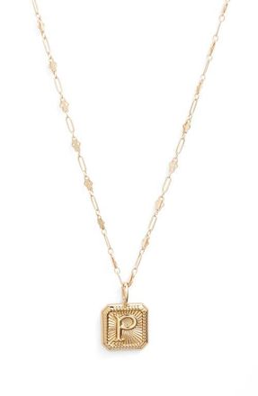 Miranda Frye Harlow Initial Pendant Necklace in Gold - P at Nordstrom