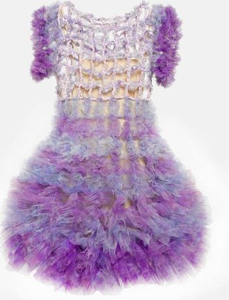 Susan Fang Gathered tulle minidress