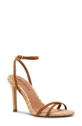 Steve Madden Ankle Strap Stiletto Sandal in Chestnut Suede at Nordstrom, Size 8.5