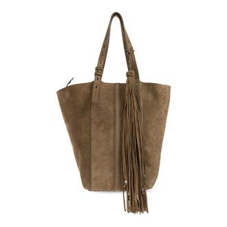 Golden Goose Tote Bags, female, Brown, Size: ONE SIZE Suede Shopper Bag