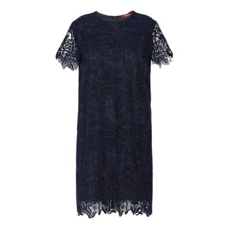 Max Mara Vestido boxy de encaje macram&eacute; - Dresses - Mujer - Azul - L