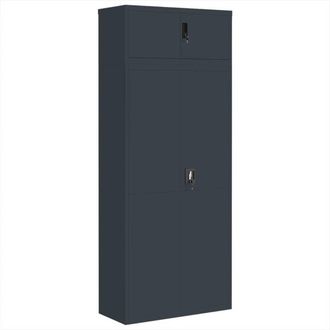 vidaXL File Cabinet Anthracite 90x40x220 cm Steel Vidaxl