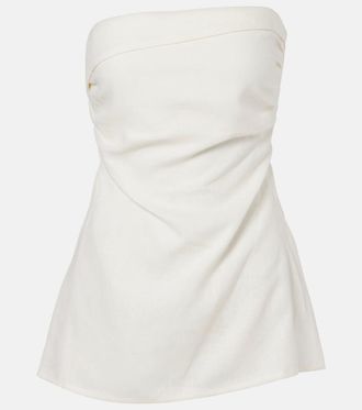 Faithfull The Brand Boe strapless linen top
