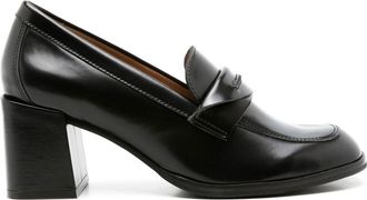 Sarah Chofakian Eliza 70mm heeled loafers - women - Calf Leather - 39 - Black