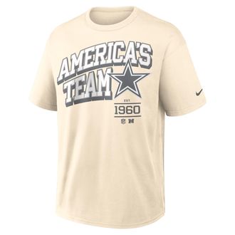 Nike Dallas Cowboys Max90 Nike Mens NFL T-Shirt in White | 04T615A7RD-S0W