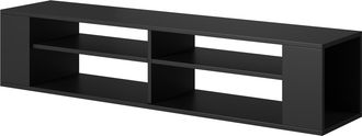 Selsey Selsey - Weri - Mueble De Tv Colgante - Para La Sala De Estar - 140 Cm - Negro - Moderno