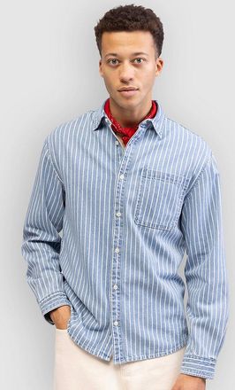 Redefined Rebel RRLuca Denim Boxy Fit Camisa azul