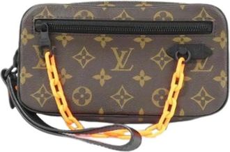 Louis Vuitton Pre-owned Clutches, male, Brown, Size: ONE SIZE Pre-owned Monogram Solar Ray Pochette Volga Bag