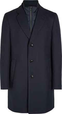 BOSS Boss Layered Cotton-blend Coat - Navy - 54 (UK44 / Xxl)