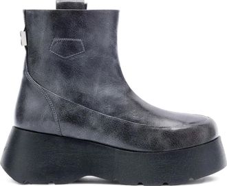 Ganni Stivali Kat con plateau e linguetta - Grigio