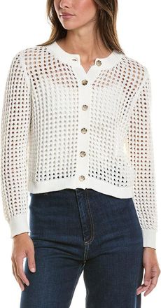 CeCe by Cynthia Steffe Texture Mesh Long Sleeve Cardigan