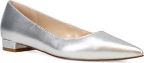 Pelle Moda Aaila Pointed Toe Flat in Silver at Nordstrom Rack, Size 5.5
