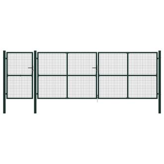 Berkfield Home Garden Gate Steel 500x150 cm Green