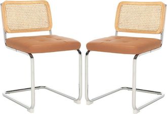 Safavieh Set Of 2 Coralia Rattan Dining Chairs