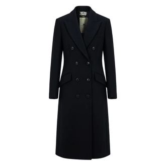 Elisabetta Franchi Cappotto lungo doppiopetto - - Coats - Donna - Nero - S