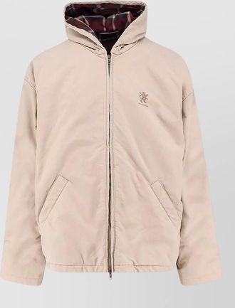Balenciaga cotton blend hooded oversized padded jacket