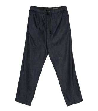 White Sand Dark Grey Solid Pant