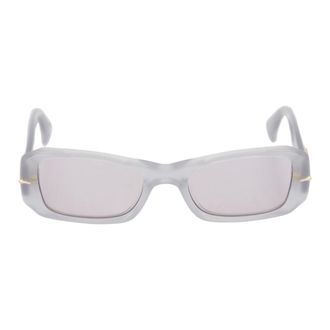 Le Specs Sunglasses, unisex, Gray, 53 MM, Slim Rectangle Numero Cuatro Sunglasses