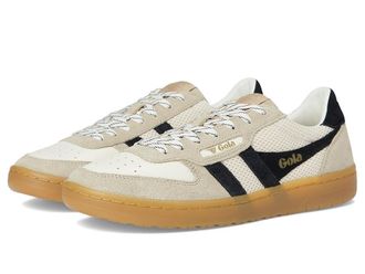 Gola Hawk 83 Womens Shoes White/Bone/Black/Gum : 7 B - Medium, Leather
