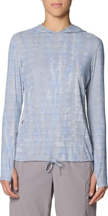 Mountain Hardwear Crater Lake Long Sleeve UPF 50+ Hooded T-Shirt in Glacial Prismatic Print at Nordstrom, Size Large