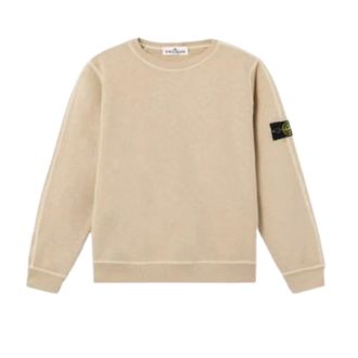 Stone Island Long-sleeve logo-patch sweatshirt - male - Stone Island - Kids Sweatshirts - Beige - 8 Y - Kids