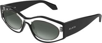 Alaia Aa 0093S Zonnebril - Dames - Zonnebrillen - Zwart - 55 MM - Accessoires