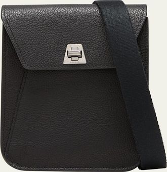 Akris Anouk Mini Flap Leather Messenger Bag