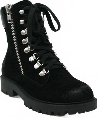 Charles by Charles David Womens Rocky Suede Leather Combat Boots In Black
