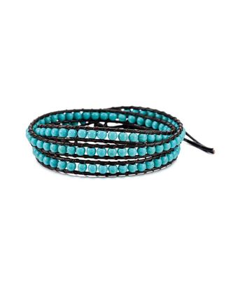 Liv Oliver 75.00 Ct. Tw. Turquoise Layer Wrap Bracelet